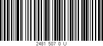 Código de barras (EAN, GTIN, SKU, ISBN): '2481_507_0_U'