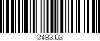 Código de barras (EAN, GTIN, SKU, ISBN): '2483.03'