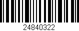 Código de barras (EAN, GTIN, SKU, ISBN): '24840322'