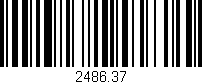 Código de barras (EAN, GTIN, SKU, ISBN): '2486.37'
