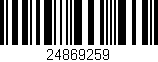 Código de barras (EAN, GTIN, SKU, ISBN): '24869259'