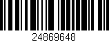 Código de barras (EAN, GTIN, SKU, ISBN): '24869648'
