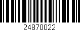 Código de barras (EAN, GTIN, SKU, ISBN): '24870022'