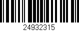 Código de barras (EAN, GTIN, SKU, ISBN): '24932315'