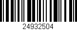 Código de barras (EAN, GTIN, SKU, ISBN): '24932504'