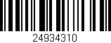 Código de barras (EAN, GTIN, SKU, ISBN): '24934310'