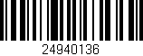 Código de barras (EAN, GTIN, SKU, ISBN): '24940136'