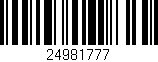 Código de barras (EAN, GTIN, SKU, ISBN): '24981777'