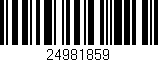 Código de barras (EAN, GTIN, SKU, ISBN): '24981859'