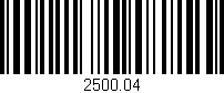 Código de barras (EAN, GTIN, SKU, ISBN): '2500.04'