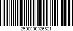 Código de barras (EAN, GTIN, SKU, ISBN): '2500000026621'