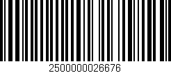 Código de barras (EAN, GTIN, SKU, ISBN): '2500000026676'