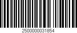 Código de barras (EAN, GTIN, SKU, ISBN): '2500000031854'