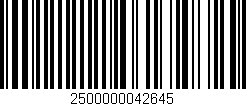 Código de barras (EAN, GTIN, SKU, ISBN): '2500000042645'