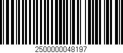 Código de barras (EAN, GTIN, SKU, ISBN): '2500000048197'