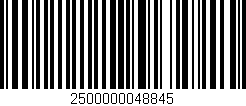 Código de barras (EAN, GTIN, SKU, ISBN): '2500000048845'