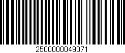 Código de barras (EAN, GTIN, SKU, ISBN): '2500000049071'