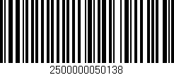 Código de barras (EAN, GTIN, SKU, ISBN): '2500000050138'