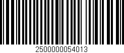 Código de barras (EAN, GTIN, SKU, ISBN): '2500000054013'