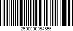 Código de barras (EAN, GTIN, SKU, ISBN): '2500000054556'