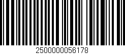 Código de barras (EAN, GTIN, SKU, ISBN): '2500000056178'