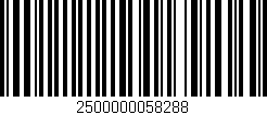 Código de barras (EAN, GTIN, SKU, ISBN): '2500000058288'