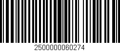 Código de barras (EAN, GTIN, SKU, ISBN): '2500000060274'