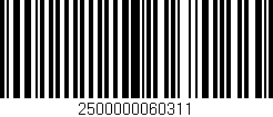 Código de barras (EAN, GTIN, SKU, ISBN): '2500000060311'