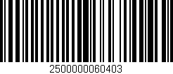Código de barras (EAN, GTIN, SKU, ISBN): '2500000060403'