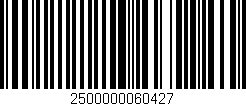 Código de barras (EAN, GTIN, SKU, ISBN): '2500000060427'