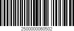 Código de barras (EAN, GTIN, SKU, ISBN): '2500000060502'