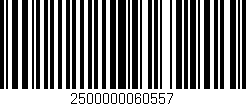 Código de barras (EAN, GTIN, SKU, ISBN): '2500000060557'