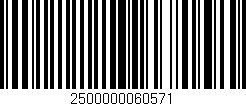 Código de barras (EAN, GTIN, SKU, ISBN): '2500000060571'