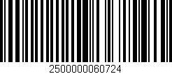 Código de barras (EAN, GTIN, SKU, ISBN): '2500000060724'
