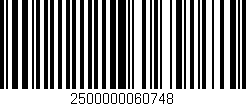 Código de barras (EAN, GTIN, SKU, ISBN): '2500000060748'