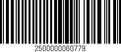 Código de barras (EAN, GTIN, SKU, ISBN): '2500000060779'
