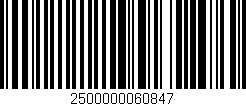 Código de barras (EAN, GTIN, SKU, ISBN): '2500000060847'