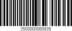 Código de barras (EAN, GTIN, SKU, ISBN): '2500000060939'