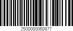 Código de barras (EAN, GTIN, SKU, ISBN): '2500000060977'