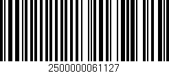 Código de barras (EAN, GTIN, SKU, ISBN): '2500000061127'