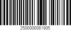 Código de barras (EAN, GTIN, SKU, ISBN): '2500000061905'