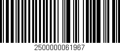 Código de barras (EAN, GTIN, SKU, ISBN): '2500000061967'