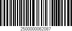 Código de barras (EAN, GTIN, SKU, ISBN): '2500000062087'
