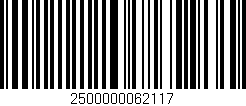 Código de barras (EAN, GTIN, SKU, ISBN): '2500000062117'