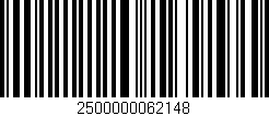 Código de barras (EAN, GTIN, SKU, ISBN): '2500000062148'