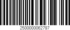 Código de barras (EAN, GTIN, SKU, ISBN): '2500000062797'