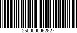 Código de barras (EAN, GTIN, SKU, ISBN): '2500000062827'