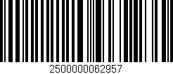 Código de barras (EAN, GTIN, SKU, ISBN): '2500000062957'