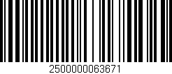 Código de barras (EAN, GTIN, SKU, ISBN): '2500000063671'