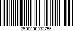 Código de barras (EAN, GTIN, SKU, ISBN): '2500000063756'